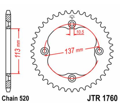 Couronne JT SPROCKETS Acier Standard - 520