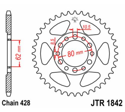 Couronne JT SPROCKETS Acier Standard - 428