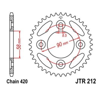 Couronne JT SPROCKETS Acier Standard - 420
