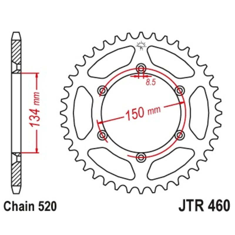 Couronne JT SPROCKETS acier anti-boue - 520