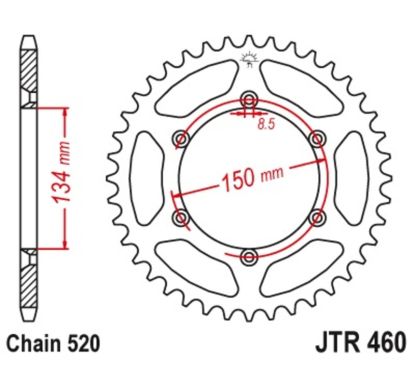 Couronne JT SPROCKETS acier anti-boue - 520