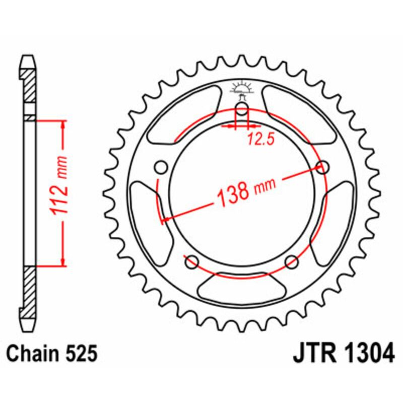 Couronne JT SPROCKETS Acier Standard - 525