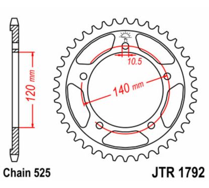 Couronne JT SPROCKETS Acier Standard - 525