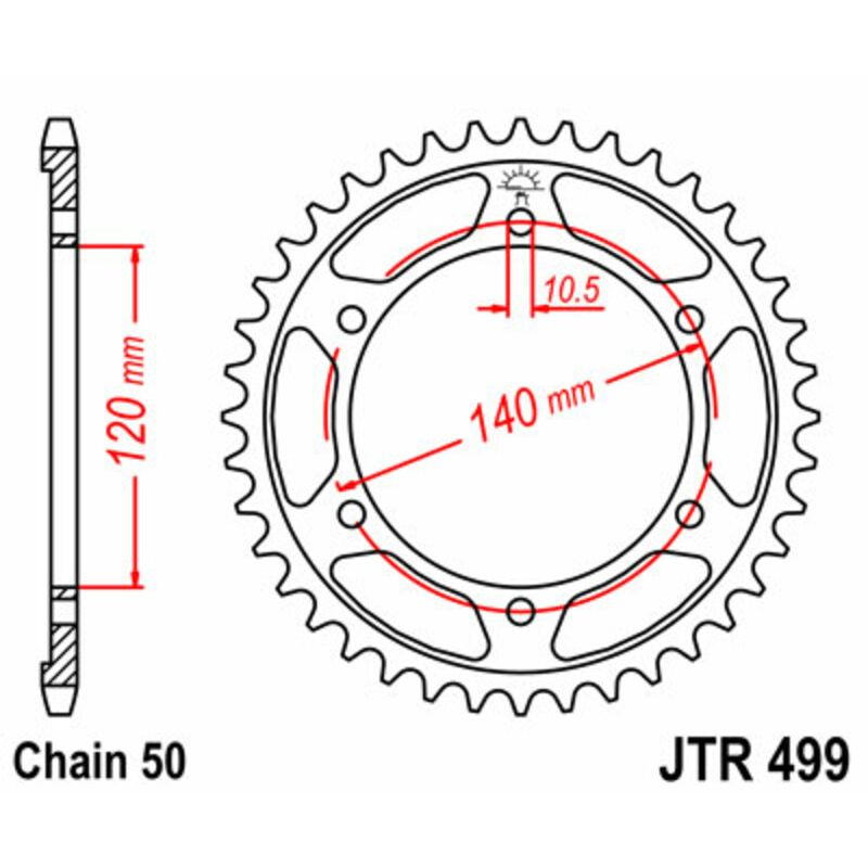 Couronne JT SPROCKETS Acier Standard - 530