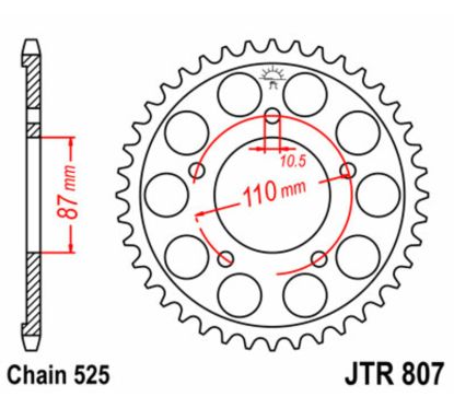 Couronne JT SPROCKETS Acier Standard - 525