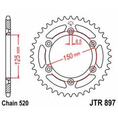 Couronne JT SPROCKETS Acier Standard - 520