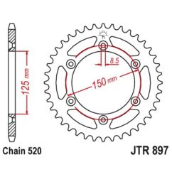 Couronne JT SPROCKETS Acier Standard - 520