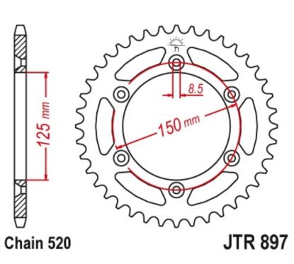 Couronne JT SPROCKETS Acier Standard - 520