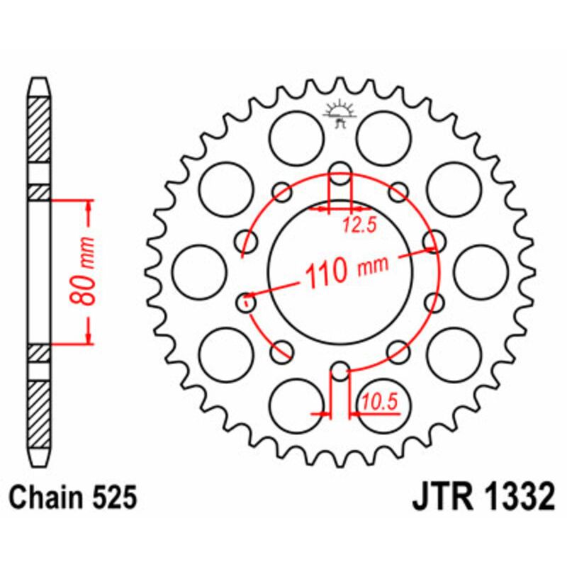 Couronne JT SPROCKETS Acier Standard - 525