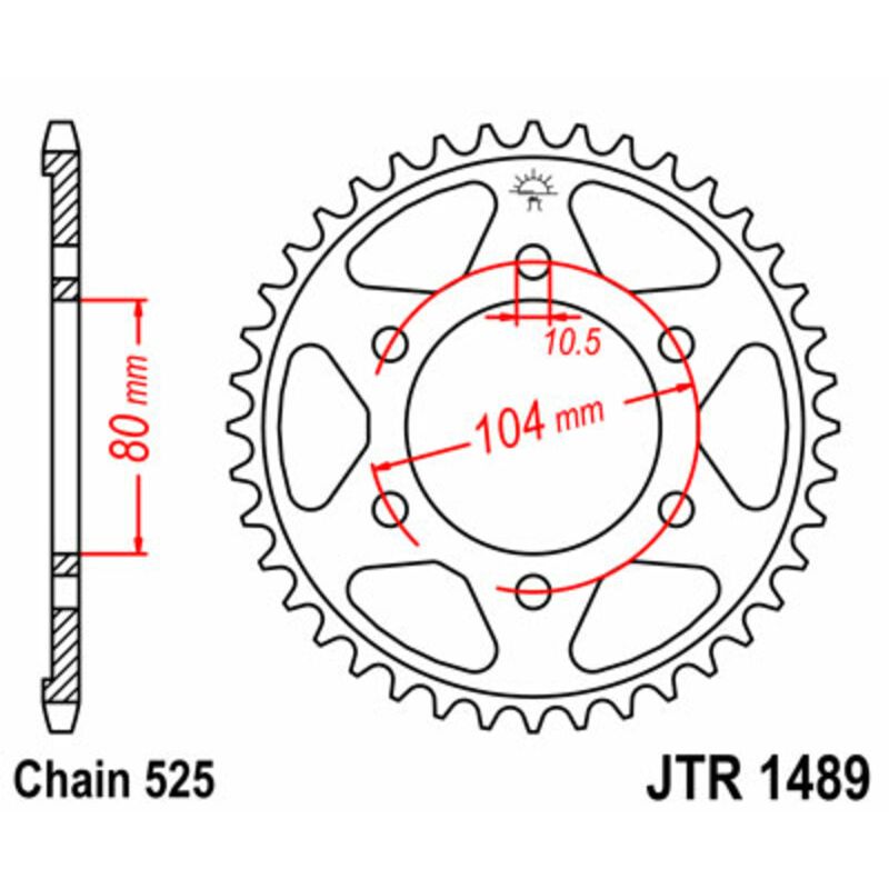Couronne JT SPROCKETS Acier Standard - 525