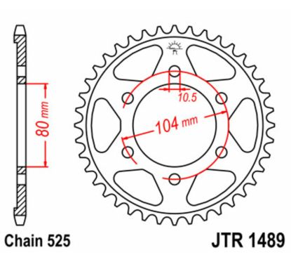 Couronne JT SPROCKETS Acier Standard - 525