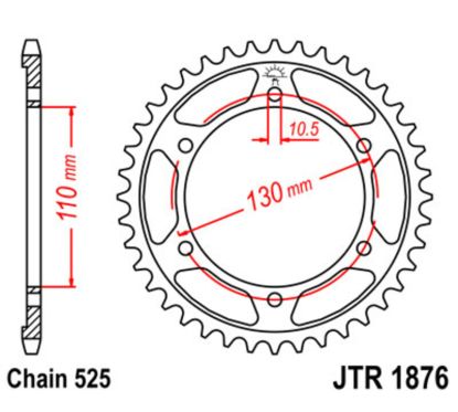 Couronne JT SPROCKETS Acier Standard - 525