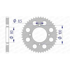Couronne AFAM alu standard - 428