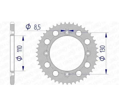 Couronne AFAM alu standard - 420