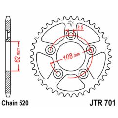 Couronne JT SPROCKETS Acier Standard - 520