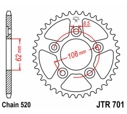 Couronne JT SPROCKETS Acier Standard - 520