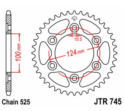 Couronne JT SPROCKETS Acier Standard - 525