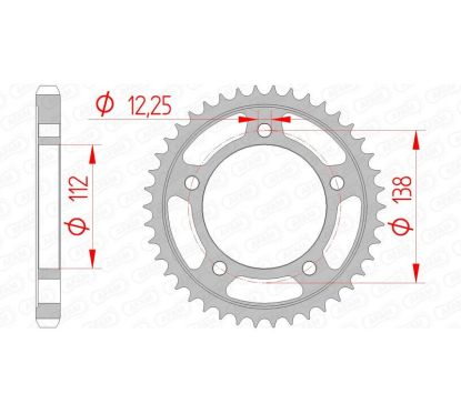 Couronne AFAM acier standard - 530