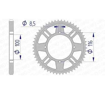 Couronne AFAM alu standard - 428