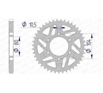 Couronne AFAM alu standard - 525