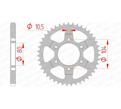 Couronne AFAM acier standard - 525
