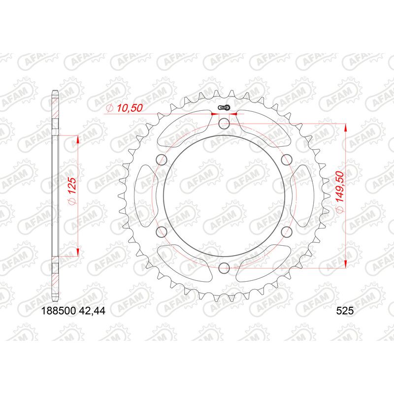 Couronne AFAM acier standard - 525