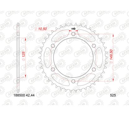 Couronne AFAM acier standard - 525