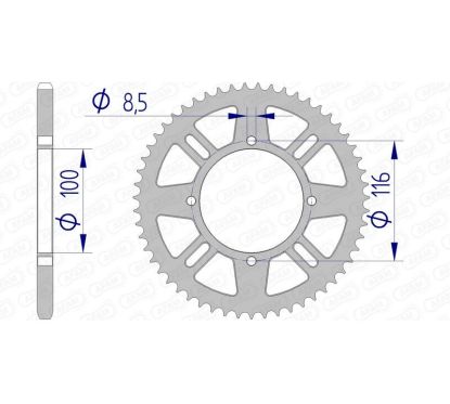 Couronne AFAM alu standard - 420