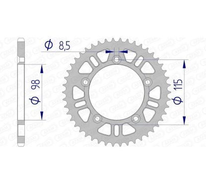 Couronne AFAM alu standard - 420