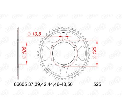 Couronne AFAM acier standard - 525