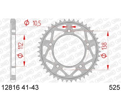Couronne AFAM acier standard - 525