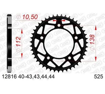 Couronne AFAM acier standard - 525