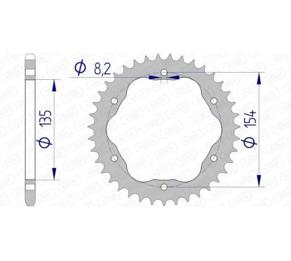 Couronne AFAM Aluminium Standard - 520 - Nécessite un porte couronne AFAM