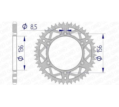 Couronne AFAM alu anti-boue - 520