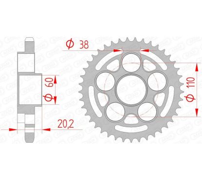 Couronne AFAM acier standard - 525