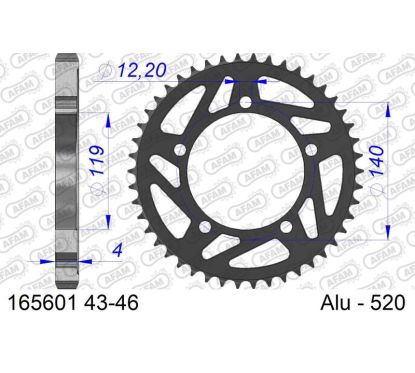 Couronne AFAM alu standard - 520