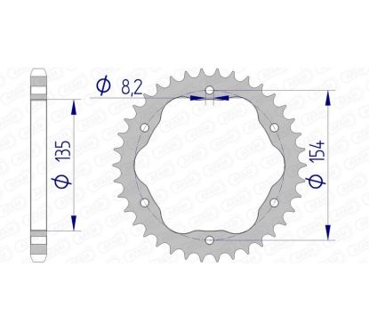 Couronne AFAM alu standard - 525 - Nécessite un porte couronne AFAM