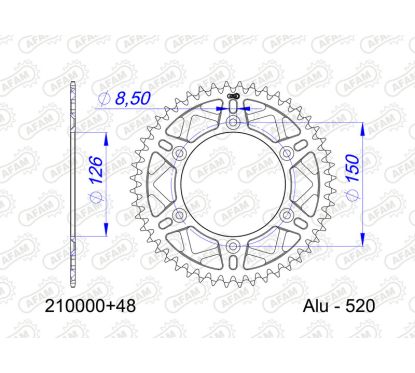 Couronne AFAM alu standard - 520