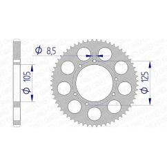 Couronne AFAM alu standard - 428
