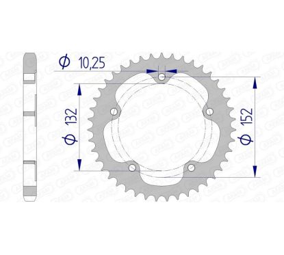Couronne AFAM alu standard - 525