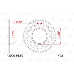Couronne AFAM alu standard - 428
