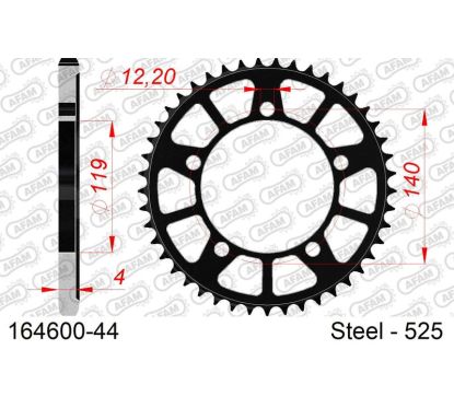 Couronne AFAM acier standard - 525