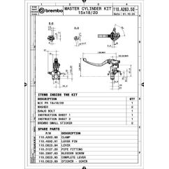 Maître-cylindre d'embrayage BREMBO UPGRADE 16RCS (corps forgé) 16x16-18