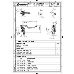 Maître-cylindre de frein BREMBO UPGRADE 17RCS Corsa Corta RR