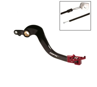 Pédale de frein RFX Pro Series - embout repliable - noir/rouge