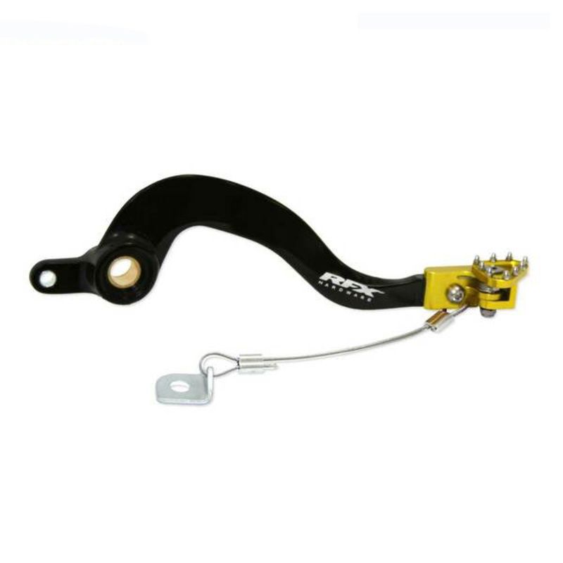 Pédale de frein RFX Pro Series - embout fixe - noir/jaune