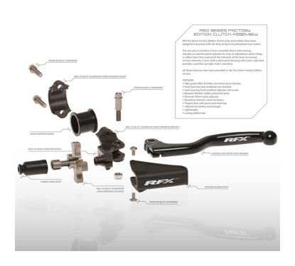 Soufflet caoutchouc de rechange pour kit d'embrayage RFX Pro Series avec un logo RFX - noir