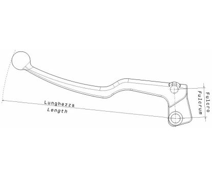 Levier d'embrayage DOMINO Derbi DRD Pro 50/Senda R