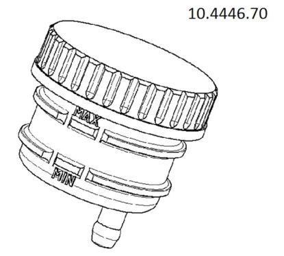 Reservoir for master cylinder Brembo strait exit clamp fixing