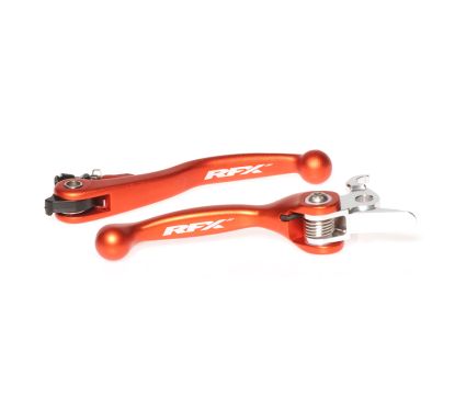 Jeu de leviers retournables forgés RFX Race Series - orange - freins Brembo / embrayages Magura